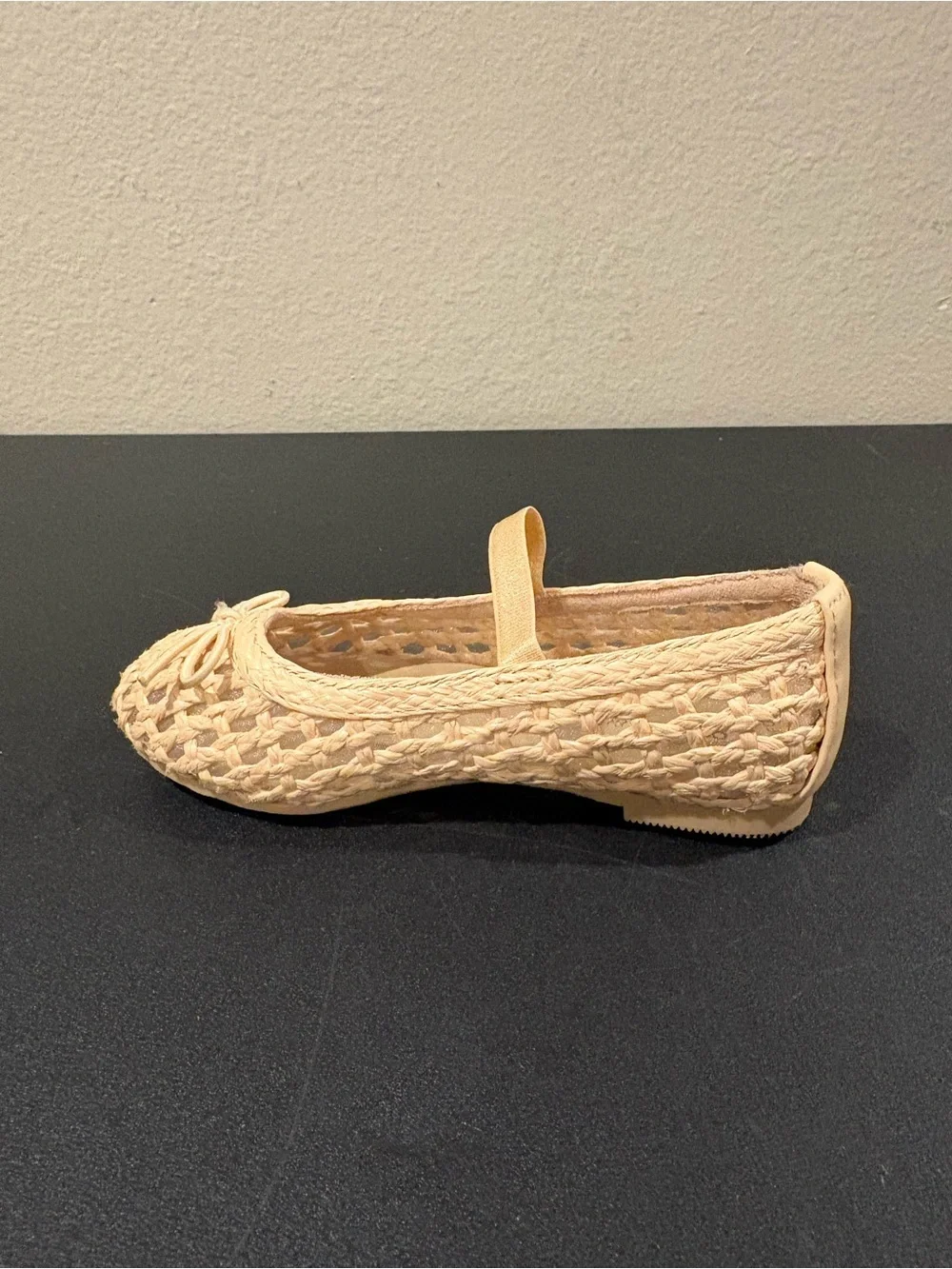 Cat & Jack Lorna Mary Jane Flats With Bow Woven Shoes Little Girl Toddler Size 8